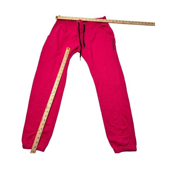 Women’s BeBe Hot Pink Size Large Vintage SweatPants Stretchy WaistBand - Picture 3 of 5